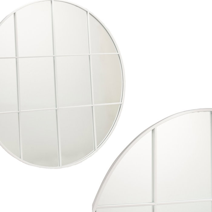 GIFTDECOR Miroir Ventanal Rond Blanc 100cm
