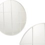 GIFTDECOR Miroir Ventanal Rond Blanc 100cm