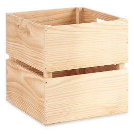 GIFTDECOR Caisse en bois ouverte 30 x 30 cm