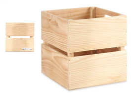 Giftdecor Boîte en Bois Ouverte 30x30 cm Naturelle Pin