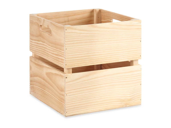 Giftdecor Boîte en Bois Ouverte 30x30 cm Naturelle Pin
