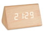 Giftdecor Réveil Digital Effet Bois Marron 11x8x7 cm USB et Piles (Set de 12)