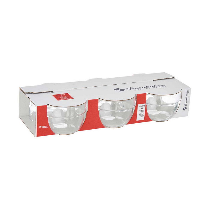 Pasabahce Set de 6 bols Motto 200ml en verre transparent Pasabahce Set de 6 bols Motto 200ml en verre transparent
