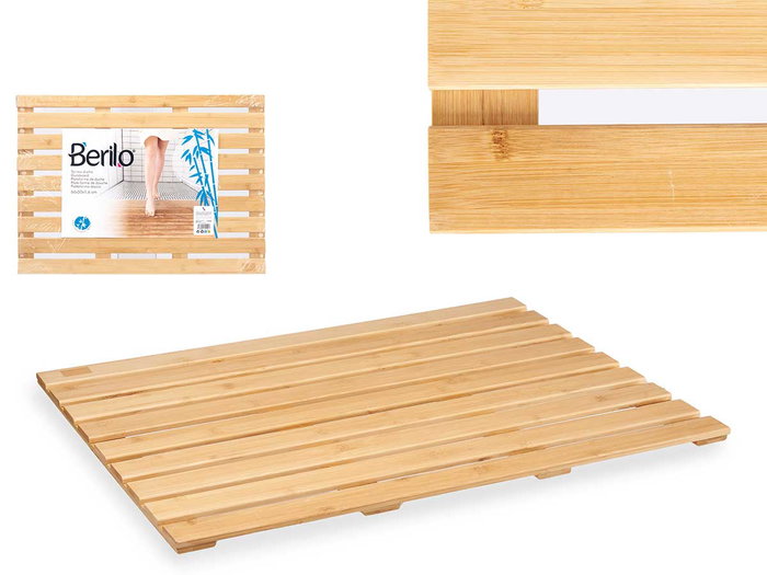 Berilo Tarif de douche en bambou 66x50x2.3 cm Naturel (Set de 6) Berilo Tarif de douche en bambou 66x50x2.3 cm Naturel (Set de 6)