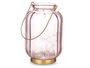 Giftdecor Farol LED Rayas Haut Rose 13x22x13 cm (Set de 6)