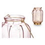 GIFTDECOR Farol LED Rayas Alto Rosa-Oro
