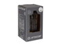 Giftdecor Lanterne LED sur Pied Métal Anthracite 10x18x10 cm Verre Gris et Or (Set de 6)