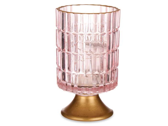 Giftdecor Farol LED Pied Metal Rose Doré 10x18x10 cm Verre (Set de 6) Giftdecor Farol LED Pied Metal Rose Doré 10x18x10 cm Verre (Set de 6)