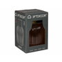 GIFTDECOR Jarrón Cristal Rayas Oro Grande Rosa