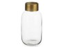 Giftdecor Vase en verre transparent avec détails dorés 11,5 x 24 cm (Set de 6)