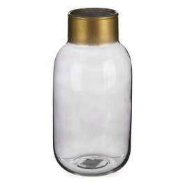 GIFTDECOR JARRON CRISTAL LISO ORO PEQUEÑO ANTRACITA