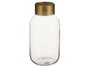 Giftdecor Petit Vase en Verre Lisse Rose et Or 11x24x11 cm (Set de 6)