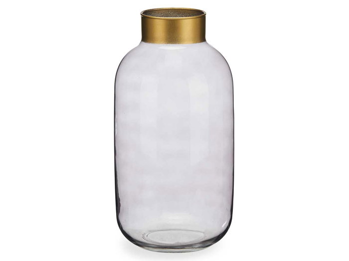 Giftdecor Vase en verre lisse doré fumé grand 14x29x14 cm (Set de 6) Giftdecor Vase en verre lisse doré fumé grand 14x29x14 cm (Set de 6)