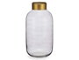 Giftdecor Vase en verre lisse doré fumé grand 14x29x14 cm (Set de 6)