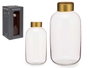 Giftdecor Vase en verre lisse or champagne 14x29x14 cm (Set de 6)