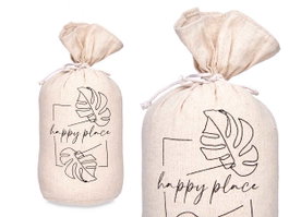 GIFTDECOR Tope de porte Saco Happy Place Blanco
