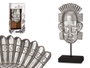 Giftdecor Buste Indien sur Base Argentée en Polyrésine 17,5x36x10,5 cm (Set de 4)