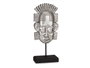 Giftdecor Buste Indien sur Base Argentée en Polyrésine 17,5x36x10,5 cm (Set de 4)