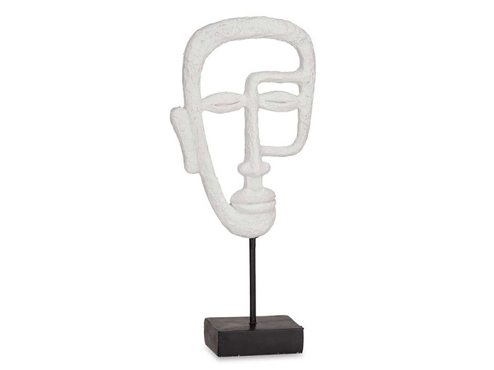 Giftdecor Tête avec Base Blanche 19,5x38x10,5 cm Polyrésine Décoration (Set de 4)