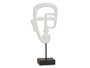 Giftdecor Tête avec Base Blanche 19,5x38x10,5 cm Polyrésine Décoration (Set de 4)