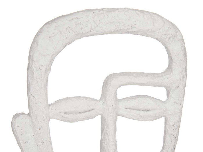 Giftdecor Tête avec Base Blanche 19,5x38x10,5 cm Polyrésine Décoration (Set de 4)