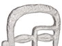 Giftdecor Tête avec Base en Polirésine Argentée 19.5x38x10.5 cm (Set de 4)