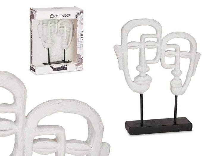 GIFTDECOR Cadre photo double face avec base blanc polirésine 27 x 32,5 x 10,5 cm (Set de 4) GIFTDECOR Cadre photo double face avec base blanc polirésine 27 x 32,5 x 10,5 cm (Set de 4)