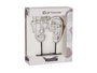 Giftdecor Cadre photo double face avec base argenté 27x32x10 cm en polirésine (Set de 4)