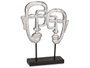 Giftdecor Cadre photo double face avec base argenté 27x32x10 cm en polirésine (Set de 4)