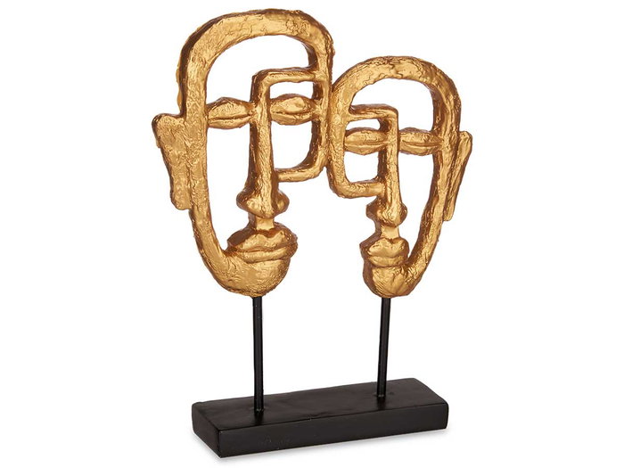 Giftdecor Statue Double Face avec Base Doré en Polyrésine 27x32x10 cm (Set de 4) Giftdecor Statue Double Face avec Base Doré en Polyrésine 27x32x10 cm (Set de 4)