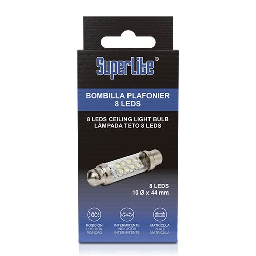 Abc Ampoule de plafonnier Superlite LED 8 LED 44mm Blanc