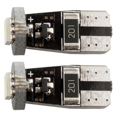 Abc BOM12611 Ampoule LED Position Blanche 10 SMD Can-Bus (Lot de 2)