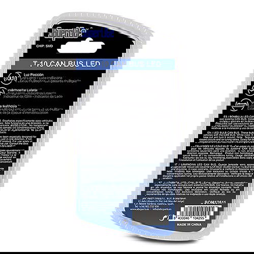 Abc BOM12611 Ampoule LED Position Blanche 10 SMD Can-Bus (Lot de 2)