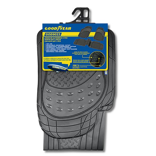Abc Tapis en caoutchouc noir Goodyear CS4 3 pièces