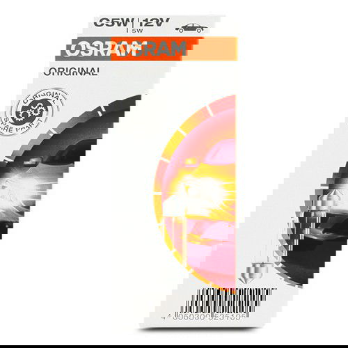 Osram 6418 SV8,5-8 12 V 5 W Ampoule Éclairage Plaque Immatriculation