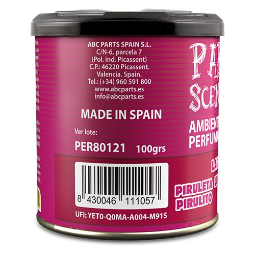 Abc Désodorisant en Gel Sucette Paradise 100g en Boîte Métallique Abc Désodorisant en Gel Sucette Paradise 100g en Boîte Métallique