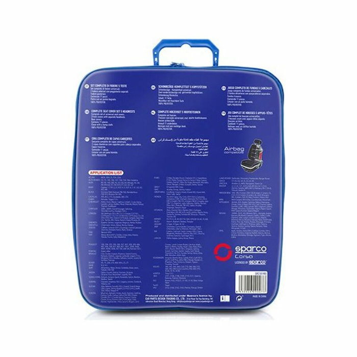 Sparco SPC1019RS Housses S-Line Rouge Universelles 100% Polyester Lavables Sparco SPC1019RS Housses S-Line Rouge Universelles 100% Polyester Lavables