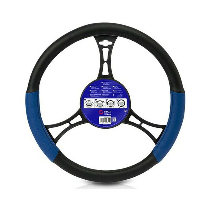 Sparco Housse de volant SPC1100L Bleu/Noir (Ø 37 - 39 cm) Sparco Housse de volant SPC1100L Bleu/Noir (Ø 37 - 39 cm)