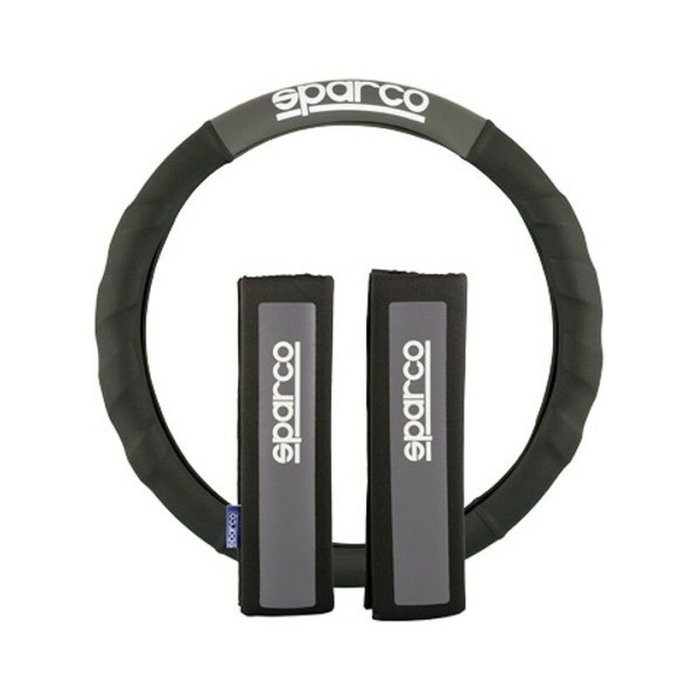 Sparco Housse de Volant et Coussinets Noir/Gris CS10 Sparco Housse de Volant et Coussinets Noir/Gris CS10