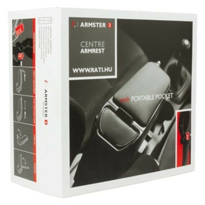 Abc Repose-bras Noir/Gris pour Hyundai i30 I (2007-2011)