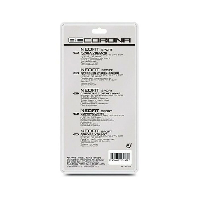 BC Corona Housse de Volant Neofit Sport Universel (Ø 36 - 38 cm) Noir et Gris BC Corona Housse de Volant Neofit Sport Universel (Ø 36 - 38 cm) Noir et Gris