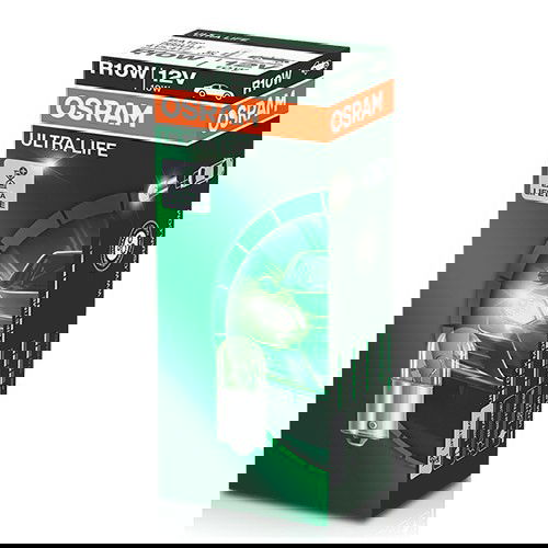 Osram Ampoule Voiture Ultra Life 5008ULT R10W BA15S 12V 10W - Éclairage durable pour phares et clignotants Osram Ampoule Voiture Ultra Life 5008ULT R10W BA15S 12V 10W - Éclairage durable pour phares et clignotants