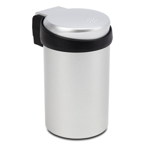 INT40119 Cendrier chromé avec éclairage LED, fonctionne sur piles, pour intérieur et extérieur, accessoire moderne pour fumeurs
