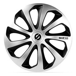 Sparco Tapacubos Sicilia Bicolor 15" Platine-Noir Spc 4 Unidades Cs5 SPC1573SVBK