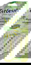 California Scents Bâtons D'Air Ambient Lemon Lime Sunshine CCSVENT005 Parfum Voiture Organique Biodégradable