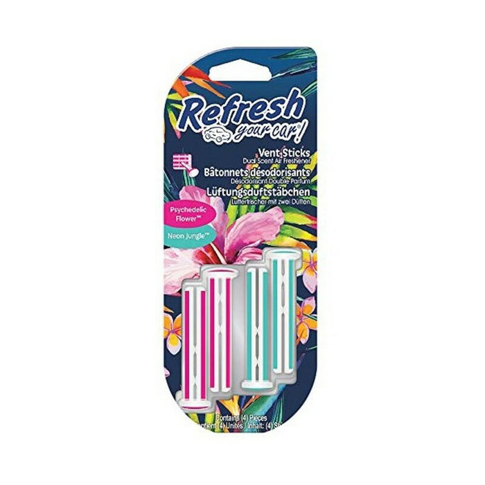 California Scents Vent Sticks Psyched Flower/Neon Jungle