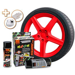 Foliatec Gomme Liquide Neon 2 Pc. Set Rouge 1 X 400 mL + Couche De Base 1 X 400 mL FO2024