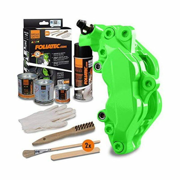 Foliatec Kit de peinture pour étrier de frein NEON vert 4 composants