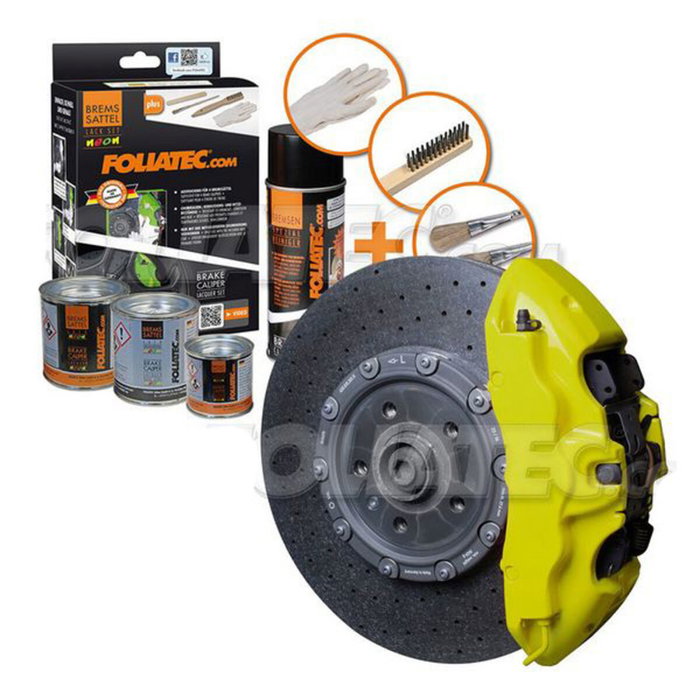 Foliatec Kit de peinture pour étrier de frein NEON vert 4 composants
