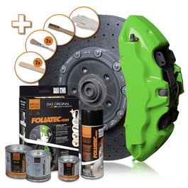 Foliatec Kit de peinture pour étrier de frein NEON vert 4 composants
